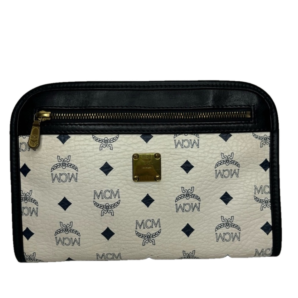 MCM Navy and White Women's Bag